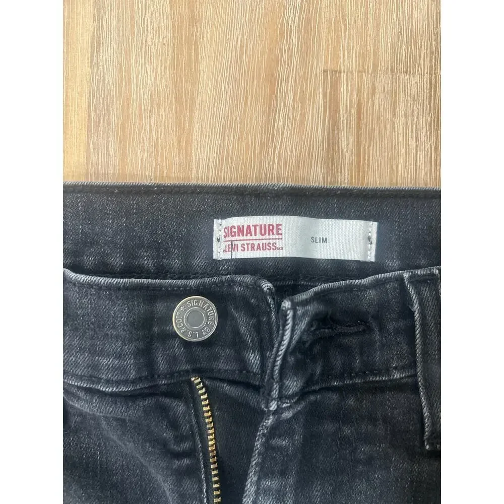 Levi Signature - Slim Fit - Black Denim - Size Men 29x30